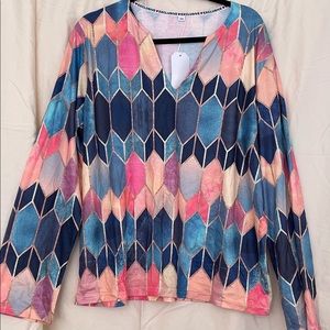 Multicolored long sleeve shirt